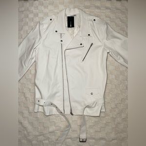 White leather jacket